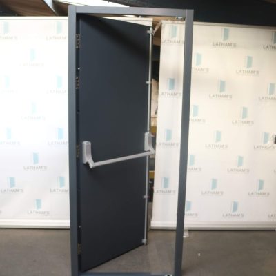 Security Fire Exit Door | 890mm x 2095mm | Anthracite Grey | RH OUT