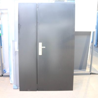 Double Security Steel Door | 1295mm x 2020mm | Jet Black | RH OUT/LH IN