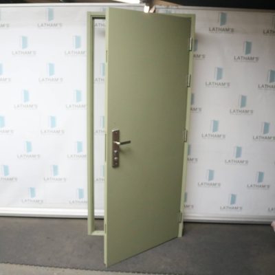 Security Steel Door | 895mm x 2020mm | Chartwell Green | RH OUT/LH IN