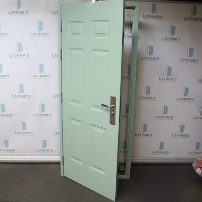 Security Steel Door | 845mm x 2020mm | Chartwell Green | LH OUT/RH IN