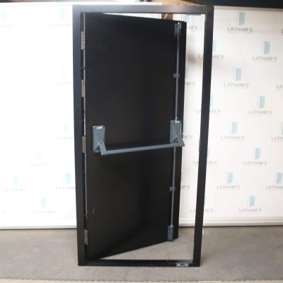 High Security Fire Exit Door | 995mm x 2020mm | Jet Black | RH OUT