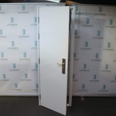 Security Cottage Style Steel Door | 695mm x 2020mm | Latham's White | LH OUT/RH IN