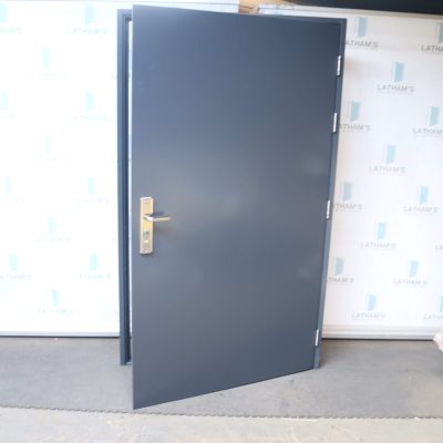 Security Steel Door | 1195mm x 2020mm | Latham's White | RH OUT/LH IN