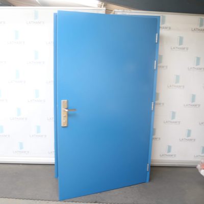 Security Steel Door | 1195mm x 2020mm | Capri Blue | RH OUT/LH IN