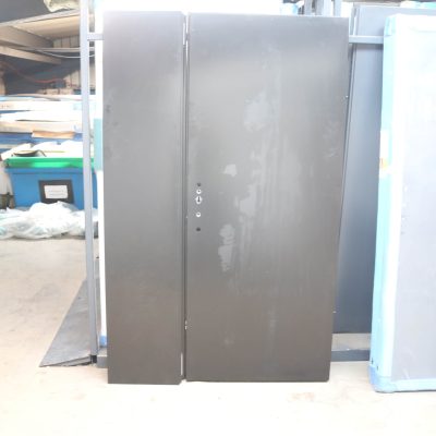 Double Security Steel Door | 1295mm x 2020mm | Jet Black | RH OUT/LH IN