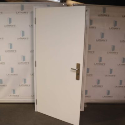 Budget Steel Door | 995mm x 2020mm | Latham's White | LH OUT/RH IN