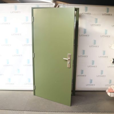 Budget Steel Door | 990mm x 2095mm | Juniper Green | LH OUT/RH IN