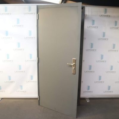 Shipping Container Door | 910mm x 2065mm | Primer Grey | LH OUT/RH IN