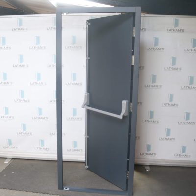 Security Fire Exit Door | 890mm x 2095mm | Anthracite Grey | LH OUT