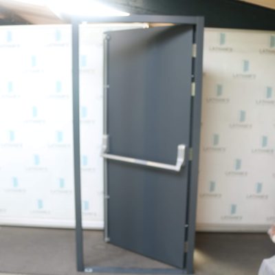 Security Fire Exit Door | 990mm x 2095mm | Anthracite Grey | LH OUT