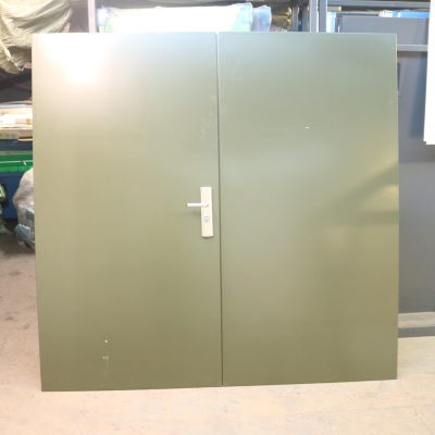 Double Security Steel Door | 2095mm x 2020mm | Juniper Green | LH OUT/RH IN