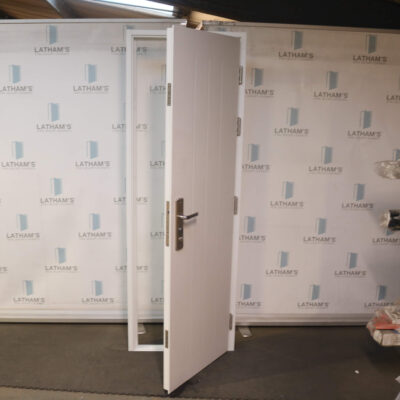Security Cottage Style Steel Door - 695 x 2020 | Latham's White | RH OUT/LH IN