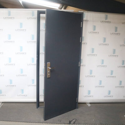 Security Steel Door | 910mm x 2065mm | Anthracite Grey | RH OUT/LH IN