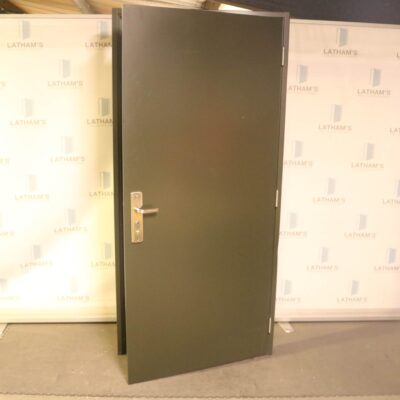 Budget Steel Door | 990mm x 2095mm | Juniper Green | RH OUT/LH IN