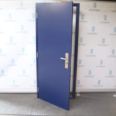 Budget Steel Door | 845mm x 2020mm | Cobalt Blue | LH OUT/RH IN