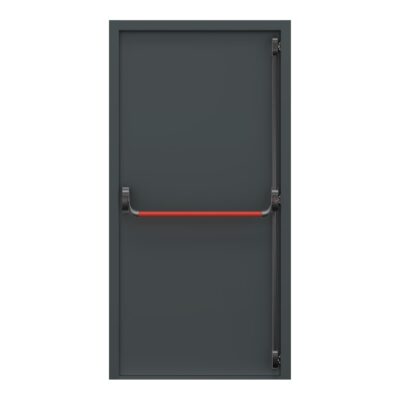 Shipping container door right hinged opening out closed view