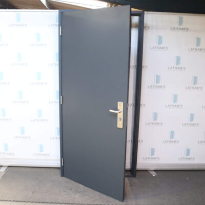 Budget Steel Door | 990mm x 2095mm | Anthracite Grey | LH OUT/RH IN