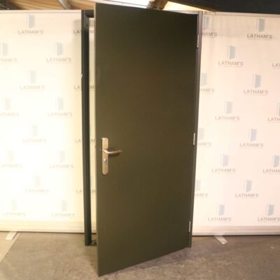 Budget Steel Door | 990mm x 2095mm | Juniper Green | RH OUT/LH IN