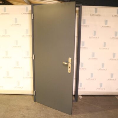 Budget Steel Door | 990mm x 2095mm | Anthracite Grey | LH OUT/RH IN