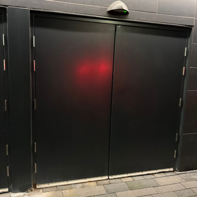 jet black custom made blank double steel door