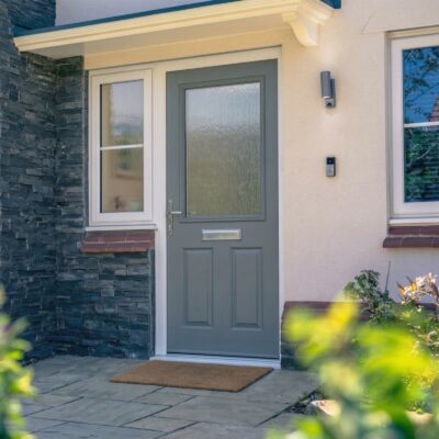 Agate grey 6 panel front door