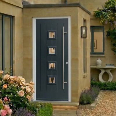 Anthracite grey cottage style front door