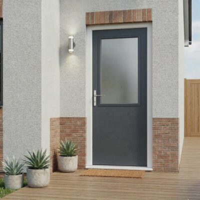 Anthracite grey security back door