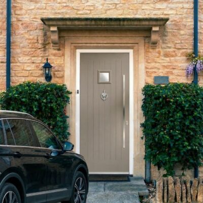 Brown cottage style front door