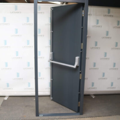 Security Fire Exit Door | 890mm x 2095mm | Anthracite Grey | LH OUT