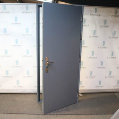 High Security Steel Door | 910mm x 2065mm | Merlin Grey | RH OUT/LH IN