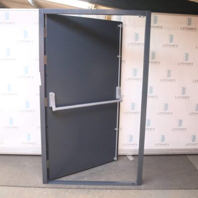 Security Fire Exit Door | 1195mm x 2020mm | Anthracite Grey | RH OUT