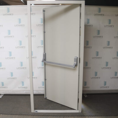 Security Fire Exit Door | 990mm x 2095mm | Goosewing Grey | LH OUT