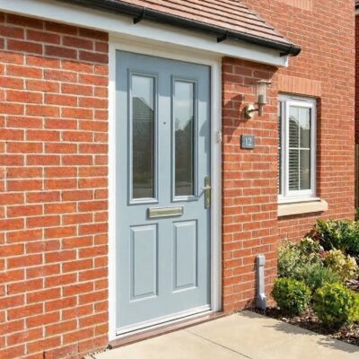Larkspur blue 6 panel front door