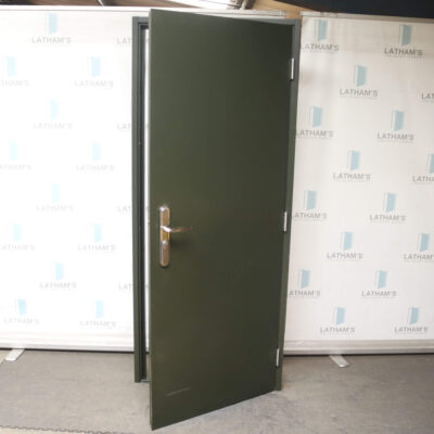 Budget Steel Door | 845mm x 2020mm | Juniper Green | RH OUT/LH IN