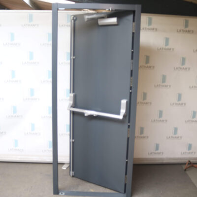 Security Fire Exit Door | 890mm x 2095mm | Anthracite Grey | LH OUT