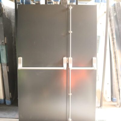 Double Security Fire Exit Door | 1395mm x 2020mm | Anthracite Grey | RH OUT