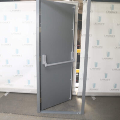Security Fire Exit Door | 890mm x 2095mm | Merlin Grey | RH OUT