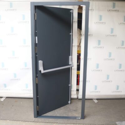 Security Fire Exit Door | 895mm x 1980mm | Anthracite Grey | RH OUT