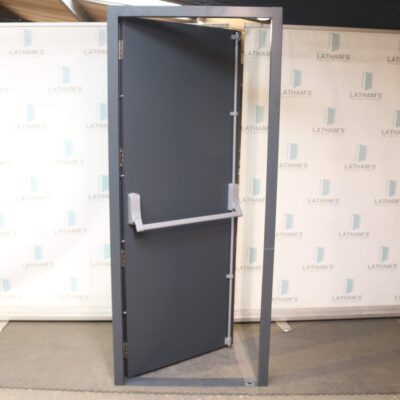 Security Fire Exit Door | 890mm x 2095mm | Anthracite Grey | RH OUT