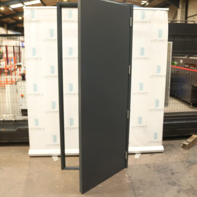 Security Steel Door | 890mm x 2095mm | Anthracite Grey | RH OUT/LH IN
