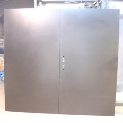 Double Security Steel Door | 2195mm x 2020mm | Jet Black/Latham's White Frame | RH OUT/LH IN