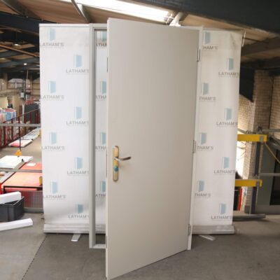 Budget Fire Exit Door | 990mm x 2095mm | Goosewing Grey | RH OUT
