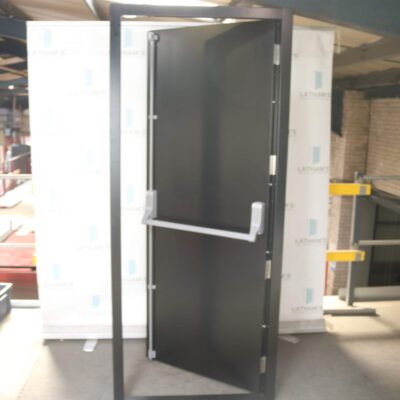 Security Fire Exit Door | 990mm x 2095mm | Jet Black | RH OUT