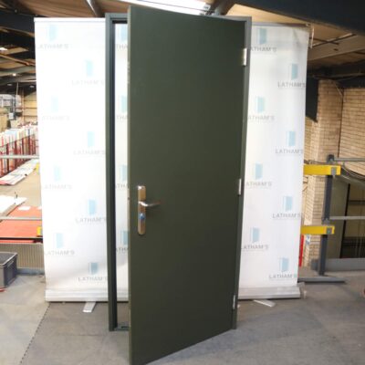 Budget Steel Door | 890mm x 2095mm | Juniper Green | RH OUT/LH IN