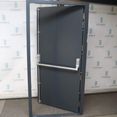 Security Fire Exit Door | 995mm x 2020mm | Anthracite Grey | LH OUT