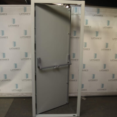 Security Fire Exit Door | 890mm x 2095mm | Agate Grey | RH OUT