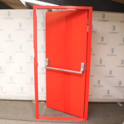 Budget Fire Exit Door | 990mm x 2095mm | Traffic Red | LH OUT