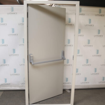 Budget Fire Exit Door | 990mm x 2095mm | Goosewing Grey | RH OUT