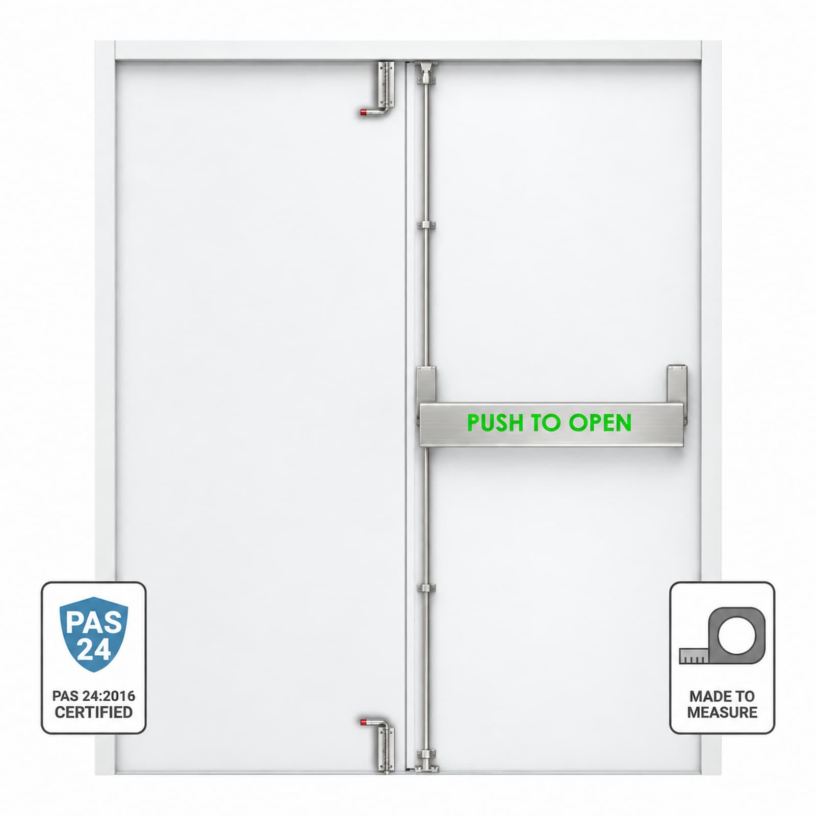 Made To Measure PAS 24 Double Fire Exit Door