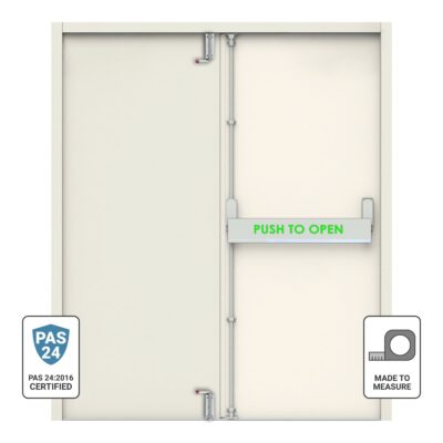 PAS 24 Rated Double Fire Exit Door